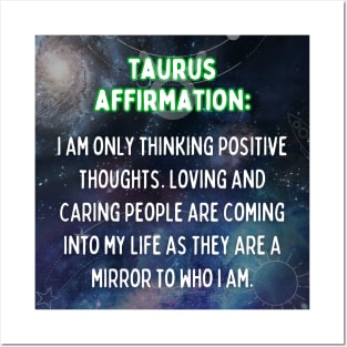 Taurus zodiac signs quote - Taurus Affirmations Posters and Art